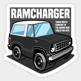 Black Ramcharger - 1974 Sticker